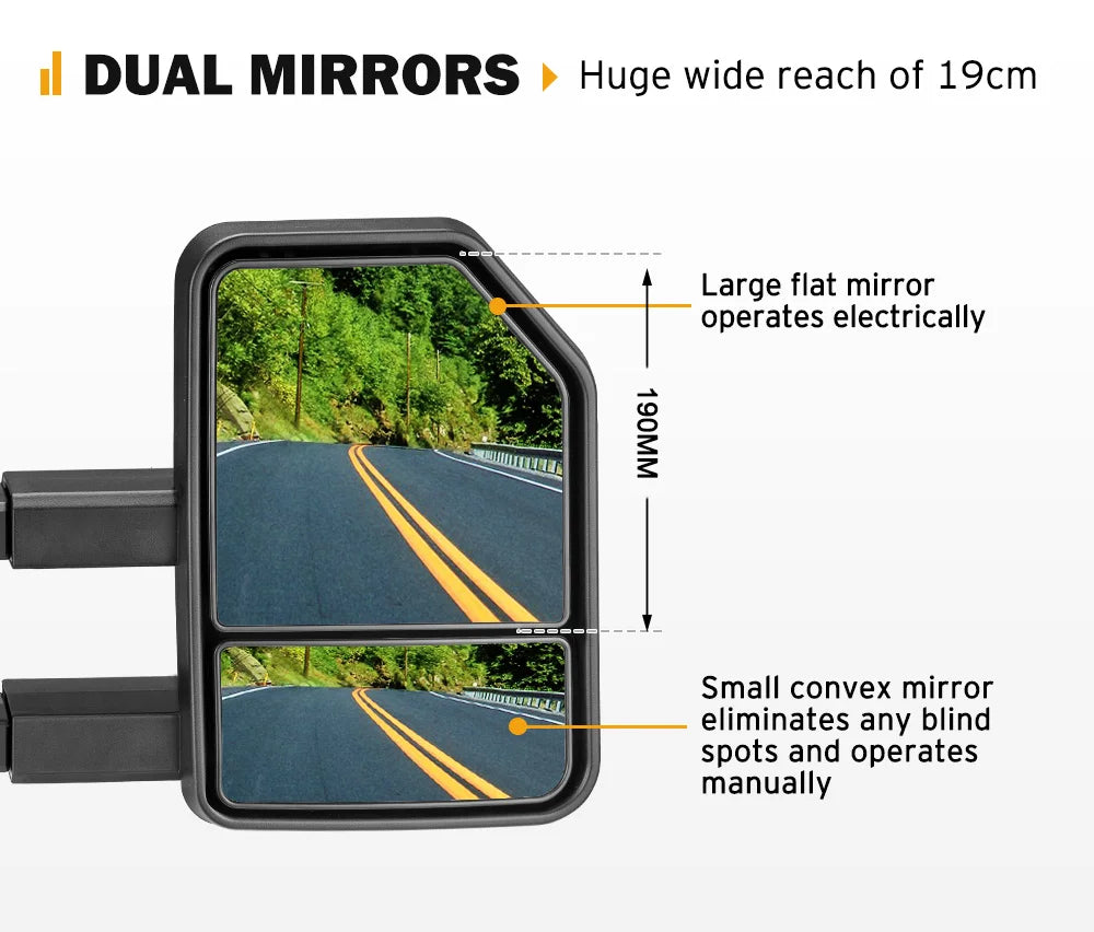 N70 fold able tow mirrors 2005-2015