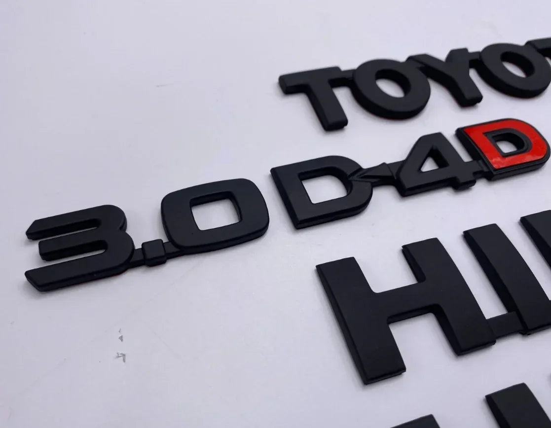 Blacked out N70 hilux badges, suitable models 2005-2015